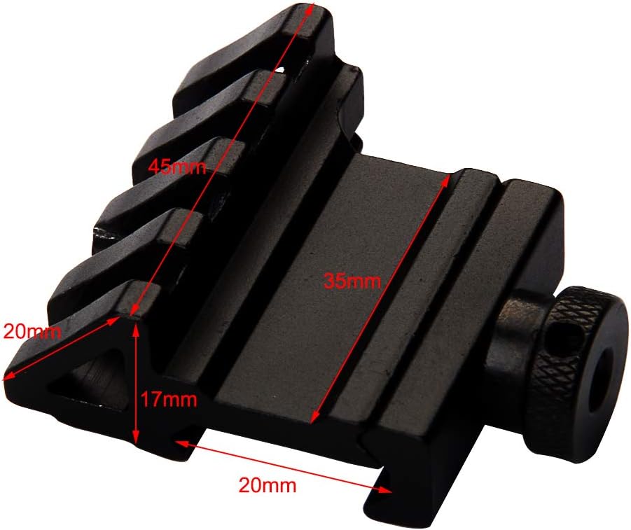Rail - 45 Degree Offset Picatinny/Weaver Rail Mount 20mm