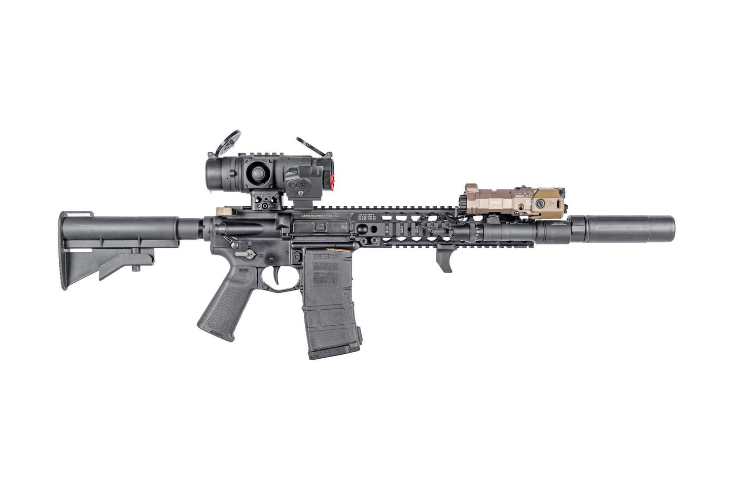 Grip - Asaka Aluminum Handstop Picatinny - Black & TAN