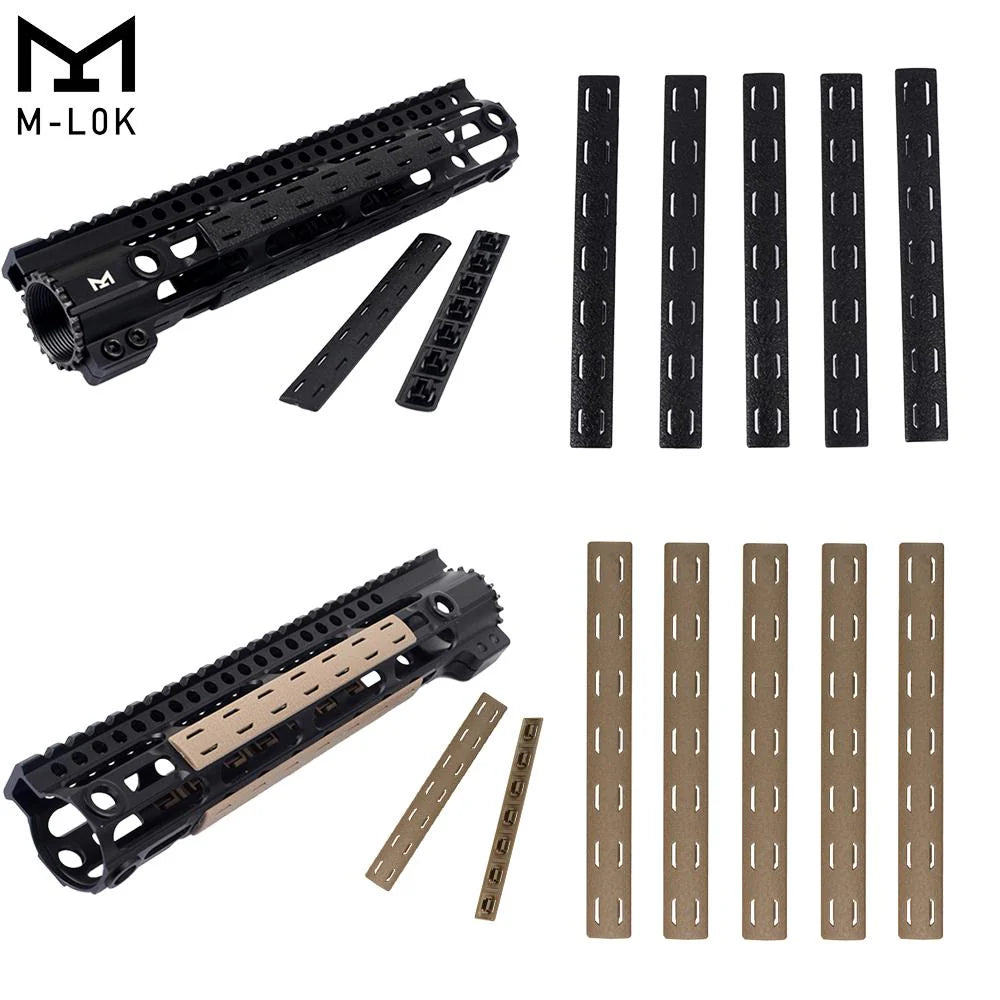 Rail - BCM Gunfighter M-LOK Rail Covers (5 pack) - Black & TAN