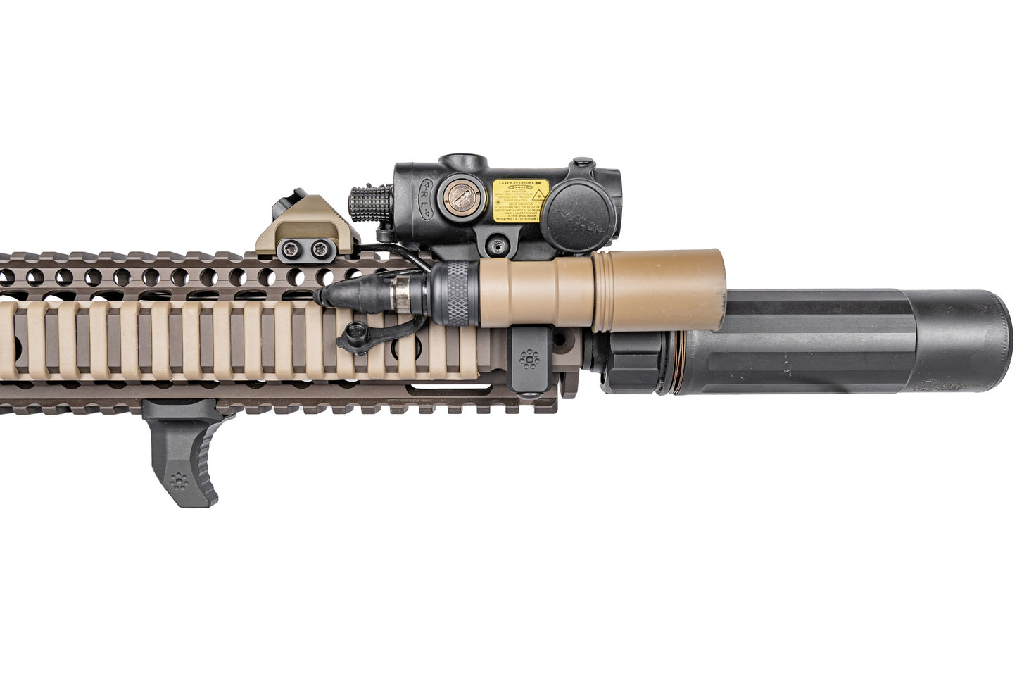 Grip - Asaka Aluminum Handstop Picatinny - Black & TAN
